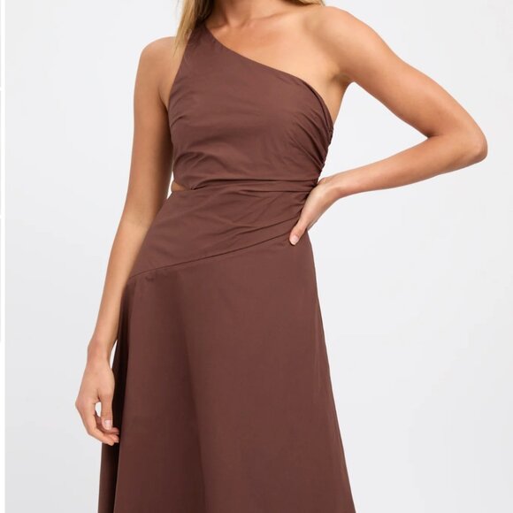 Kookai - Poplin One Shoulder Dress - Picture 2 of 4